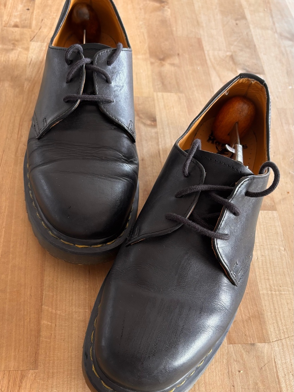 Dr. Martens Black Leather 3-Eye Derby Shoes